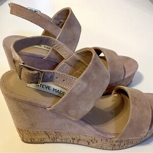 Steve Madden suede platform sandals